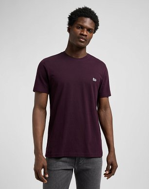 Koszulka Męska Lee Ss Patch Logo Tee Deep Wine 112370738