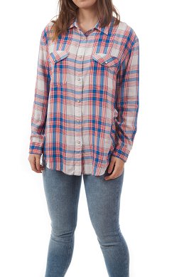 Koszula Damskie Lee OVERSIZED Western DEEP SEA Blue L45OKLEG