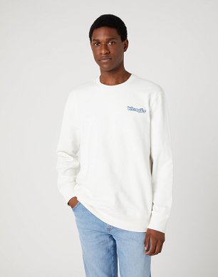 Bluza Męska Wrangler Graphic Crew Worn White W652I4W02