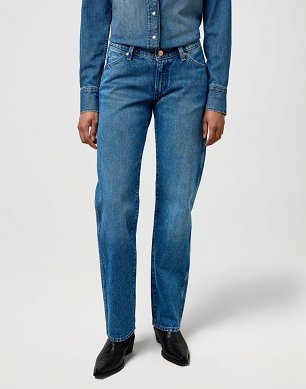 Spodnie Damskie Wrangler Low Rise Cowboy Jean Lasso Lagoon 112371112