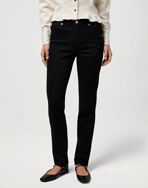 Spodnie Damskie Wrangler Piper Retro Black 112372997