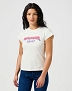 Koszulka Damska Wrangler Shrunken Band Tee Worn White 112355334