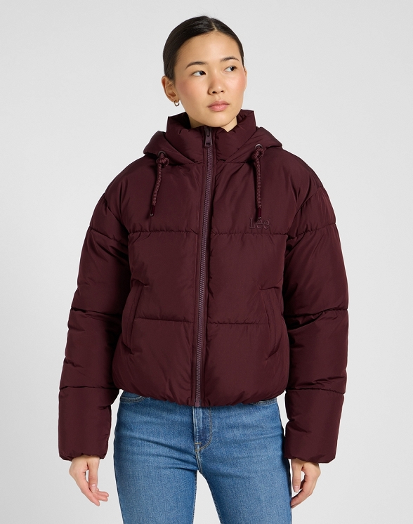 Kurtka Damska Lee Hooded Puffer Jacket Velvet Beet 112371008
