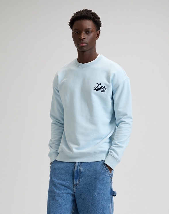 Bluza Męska Lee Lee Stitch Crew Beau Blue 112376420