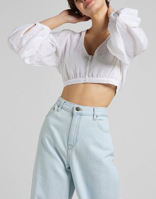 Koszula Damska Lee Banded Blouse Bright White L46NSCLJ