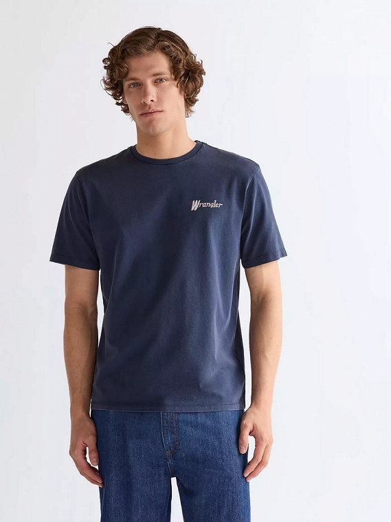 Koszulka Męska Wrangler Graphic Tee Navy 112377995