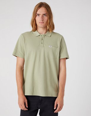 T-shirt Męski Wrangler Polo Shirt Tea Leaf W7BJK4G15
