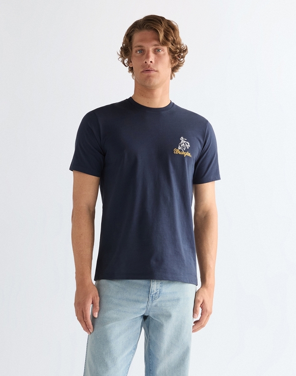 Koszulka Męska Wrangler Embroidery Tee Navy 112377986
