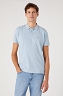 T-shirt Męski Wrangler Polo Shirt Blue Fog W7BHK4M31