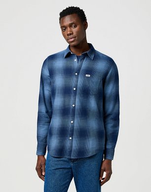 Koszula Męska Wrangler 1 Pkt Indigo Shirt Dark Indigo 112371653