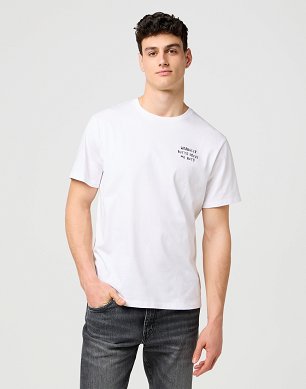 Koszulka Męska Wrangler Embroidery Tee Worn White 112371487
