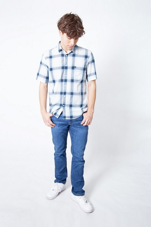 Koszula Męska Wrangler Ss 1 Pkt Shirt Midnight Navy 112378484