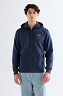 Bluza Męska Wrangler Graphic Zip Hoodie Navy 112378028