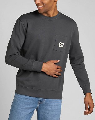 Bluza Męska Lee Crew Sws Washed Black LV13EION