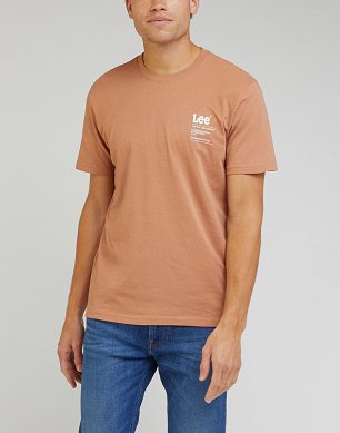 T-shirt Męski Lee Small Logo Tee Cider LL03FQA08