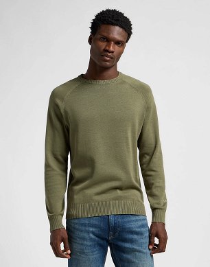 Sweter Męski Lee Clean Raglan Sweater Mercantile Green 112355673