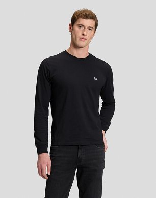 Koszulka Męska Lee Ls Patch Logo Tee Black 112386435