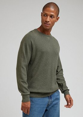 Sweter Męski Lee Raglan Crew Knit Olive Grove L83PKHA61