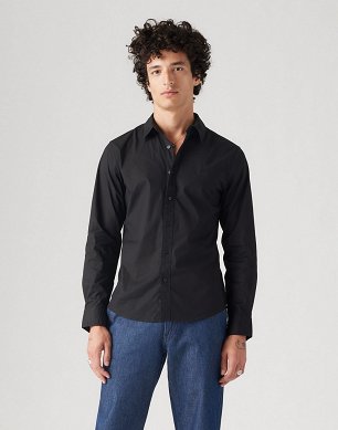 Koszula Męska Levi`s® Battery Housemark Slim Fit Shirt Jet Black Stretch Poplin 86625-0054