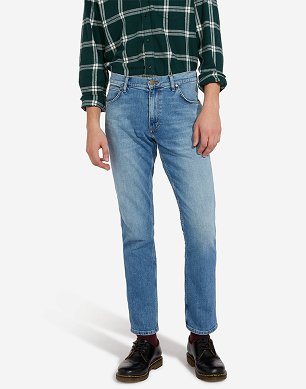 Spodnie Męskie Wrangler Greensboro Mid Summer Blue W15QV712Z