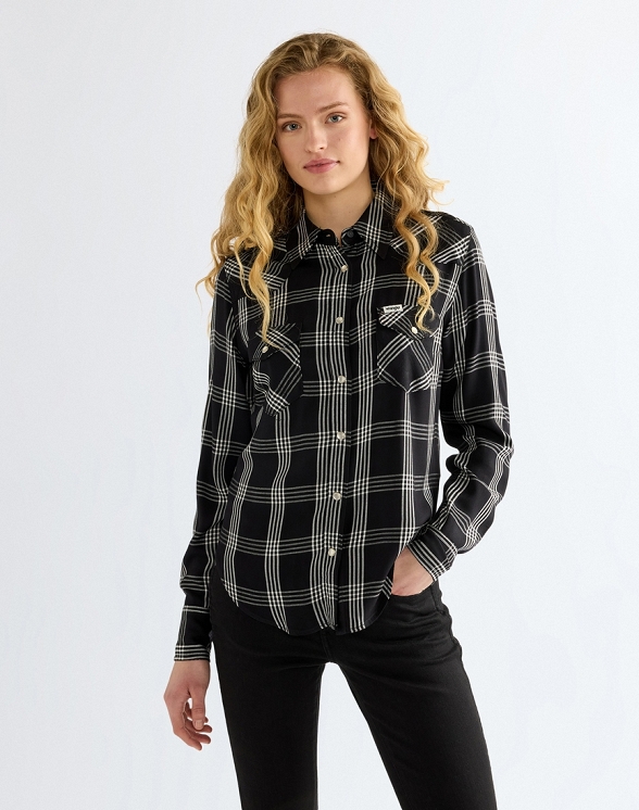 Koszula Damska Wrangler Western Shirt Black 112386784
