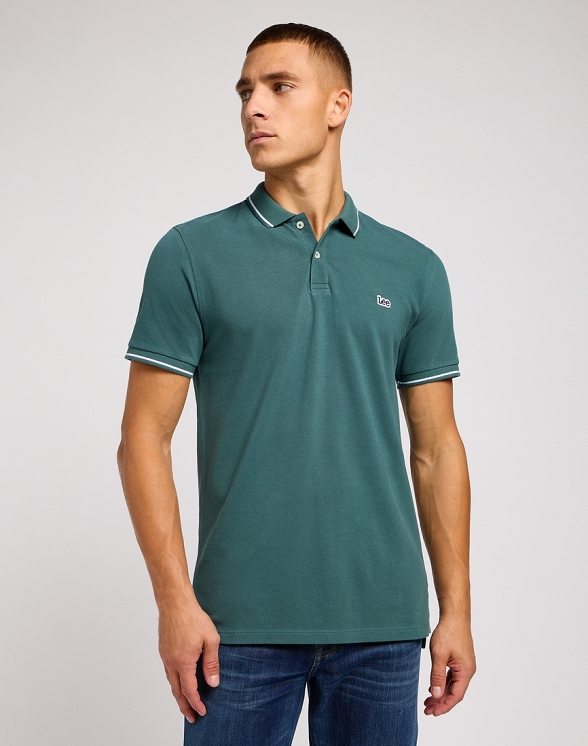 Polo Męskie Lee Pique Polo Evergreen 112349951