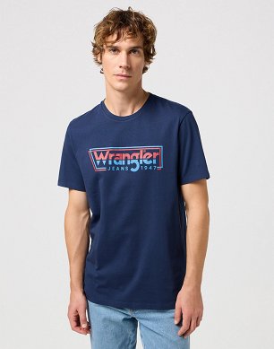 Koszulka Męska Wrangler Graphic Tee Navy 112350468