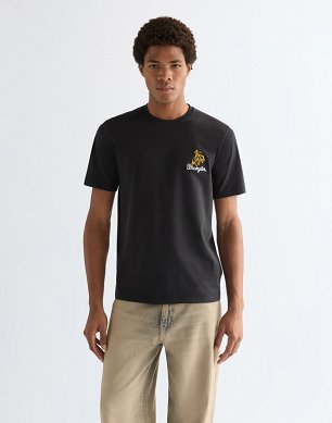 Koszulka Męska Wrangler Embroidery Tee Black 112377985