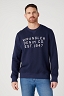 Bluza Męska Wrangler Graphic Crew Sweat Navy W646HA114