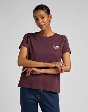 T-shirt Damski Lee Small Logo Tee Boysenberry L43KEH34