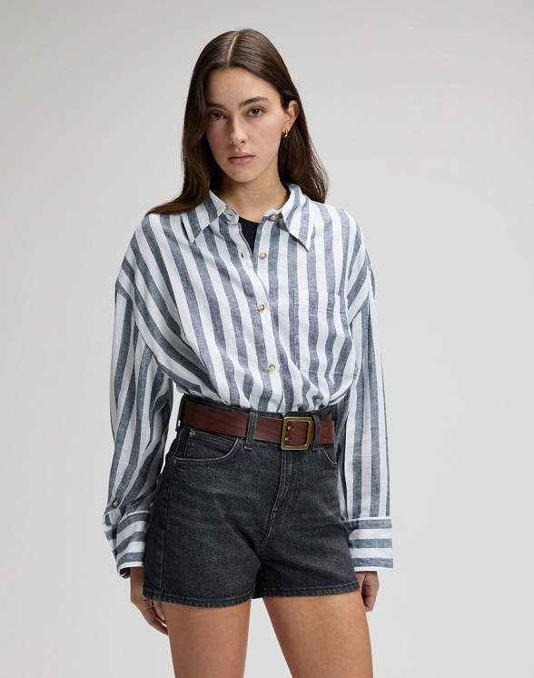 Koszula Damska Lee Loose Shirt Rivet Navy 112378261