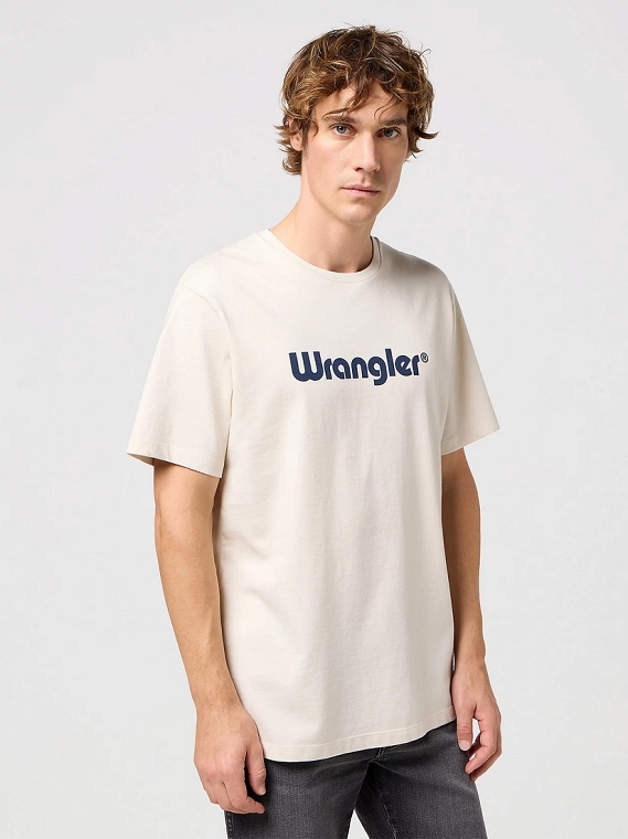 Koszulka Męska Wrangler Logo Tee White 112350523