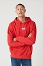 Bluza Męska Wrangler Hoodie In Rococco Red W6E1HAXA4