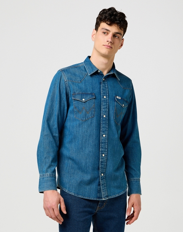 Koszula Męska Wrangler Western Shirt Olive Breeze 112371572