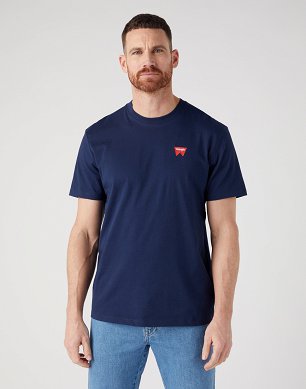 T-shirt Męski Wrangler Sign Off Tee Navy W70MEE114