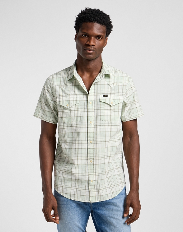 Koszula Męska Lee Ss Western Shirt Mercantile Sage Ombre 112364120