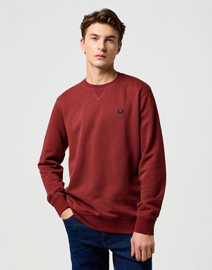 Bluza Męska Wrangler Sign Off Crew Fired Brick 112371464