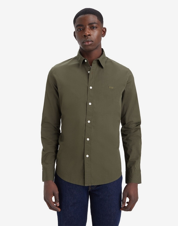 Koszula Męska Levi`s® Battery Housemark Slim Fit Shirt Olive Night Stretch Poplin 86625-0053