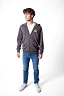 Bluza Męska Wrangler Graphic Zip Hoodie Magnet 112378986