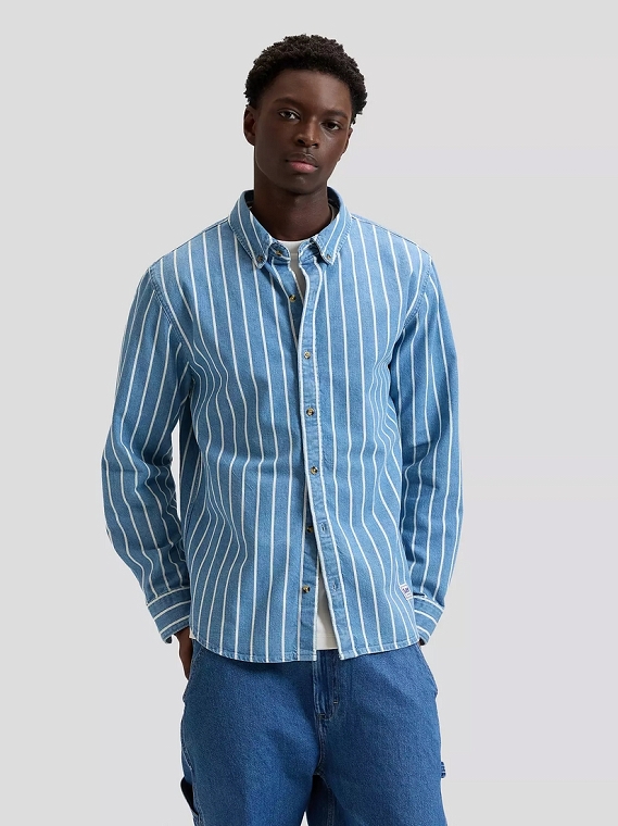 Koszula Męska Lee Workwear Button Down Denim Stripe 112376596