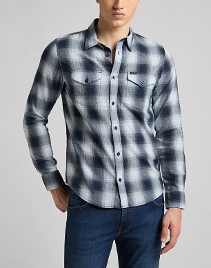 Koszula Męska Lee Regular Shirt Navy L69HFJ35