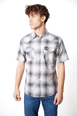 Koszula Męska Wrangler Ss Western Shirt Magnet 112378499