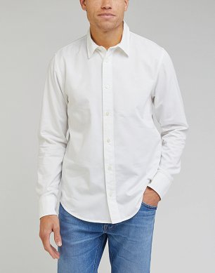 Koszula Męska Lee Patch Shirt Bright White LL37BMLJ