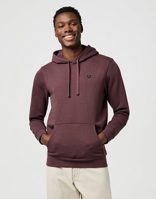 Bluza Męska Wrangler Sign Off Hoodie Mahogany 112371459