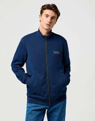 Bluza Męska Wrangler Funnel Neck Zip Navy 112371423
