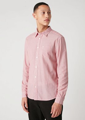 Koszula Męska Wrangler LS 1PKT Shirt Red W5A14MX47