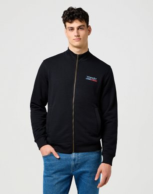 Bluza Męska Wrangler Funnel Neck Zip Black 112371422
