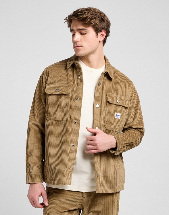 Koszula Męska Lee Workwear Overshirt Dark Khaki 112370471