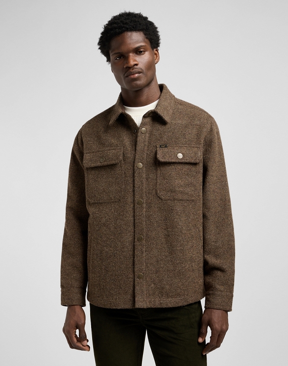 Koszula Męska Lee Overshirt Brown Jaspe 112371313