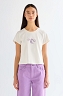 Koszulka Damska Wrangler Baby Tee Worn White 112378072